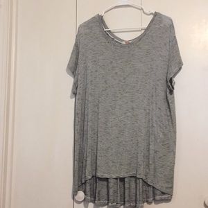 Grey and White Striped high low top